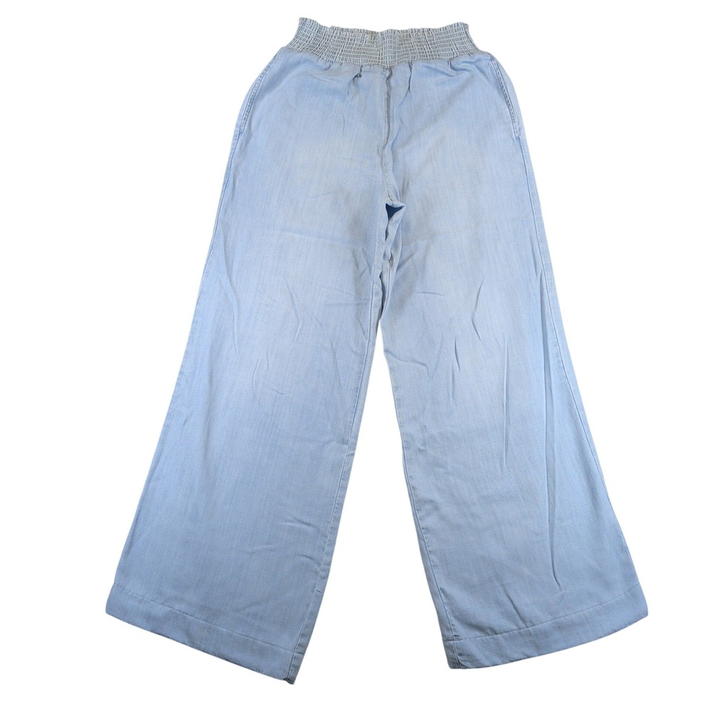 Bella Dahl Womens Light Blue Tencel Smocked Waist Wide Leg Pants B3051-549-987 S